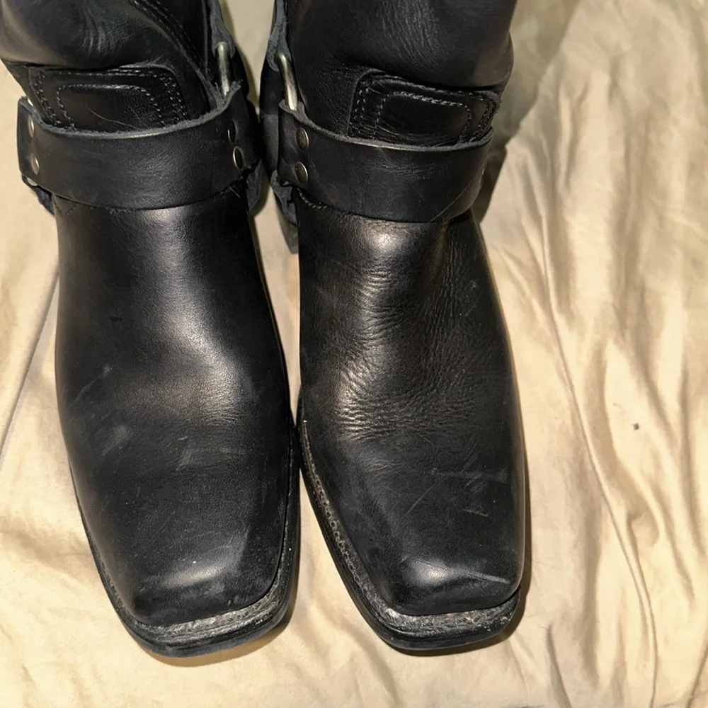 Frye 12R vintage harness biker leather boot 8.5 - Picture 3 of 6